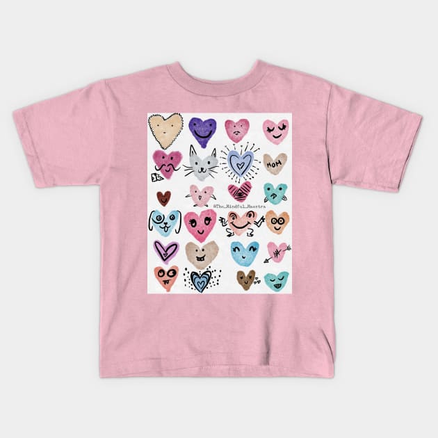 Bunch of Hearts Kids T-Shirt by The Mindful Maestra